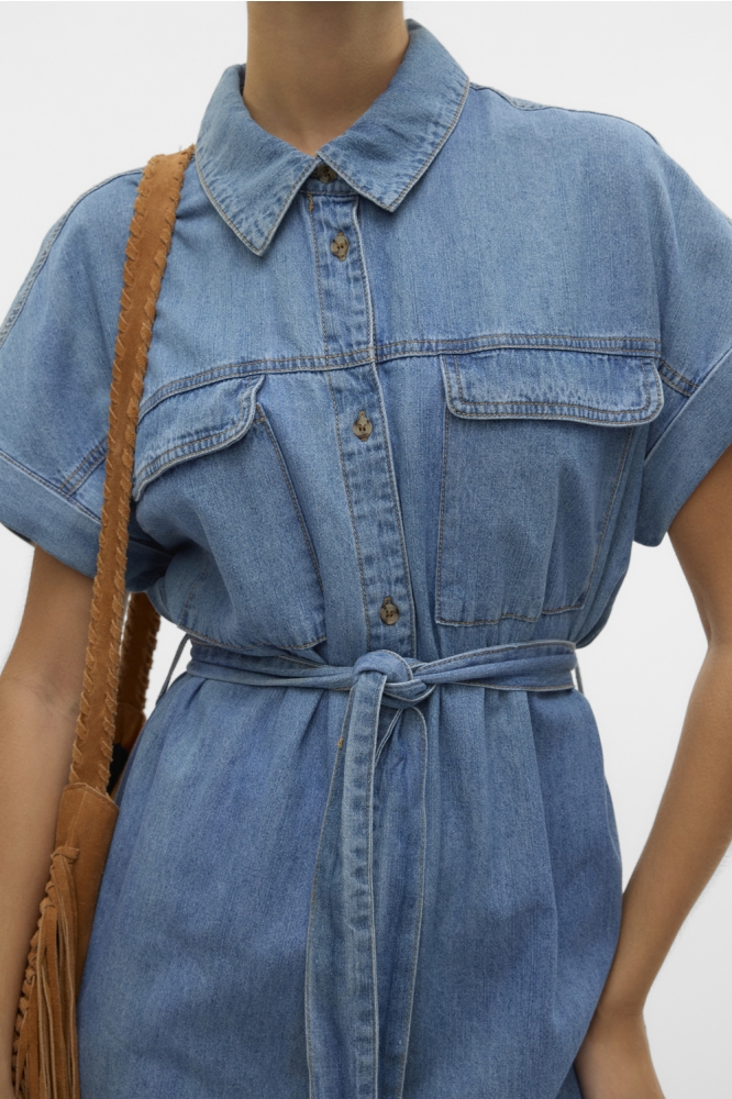 VMNOTUS SS SHORT DENIM DRESS YO371 10328263 MEDIUM BLUE DENIM